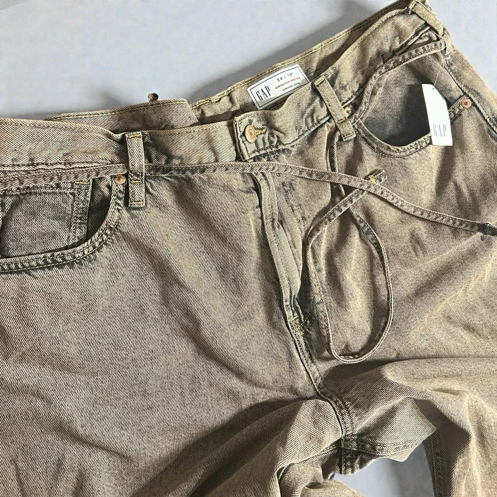 NWT Womens GAP Horseshoe Barrel Leg High Rise Baggy Denim Jeans 38x27 18R - Picture 4 of 10